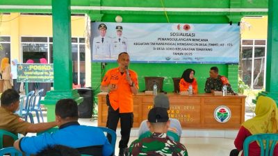 TNI dan BPBD Sosialisasi Mitigasi Bencana pada Kegiatan Program TMMD ke- 125