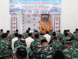 Personil Korem 081/DSJ Laksanakan Doa Bersama Iringi Perjalanan Panjang 80 Tahun TNI