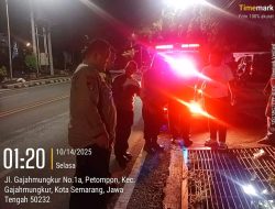 Dua Mahasiswa Terluka Serius, Kecelakaan Tunggal di Jalan S. Parman Semarang