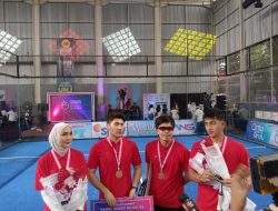 Juara 3 Cabang Olahraga Padel Fenita Arie, Bara Valentino, Atta Halilintar dan Harrisdi TOSI Season 4