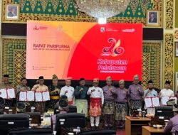 Ruang Rapat Paripurna DPRD Kabupaten Pelalawan Sambur Hari Jadi ke- 26, Dipenuhi Suasana Khidmat