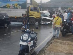 Diduga Truk Kontainer Mengalami Rem Blong, Kecelakaan Beruntun di Exit Tol Bawen